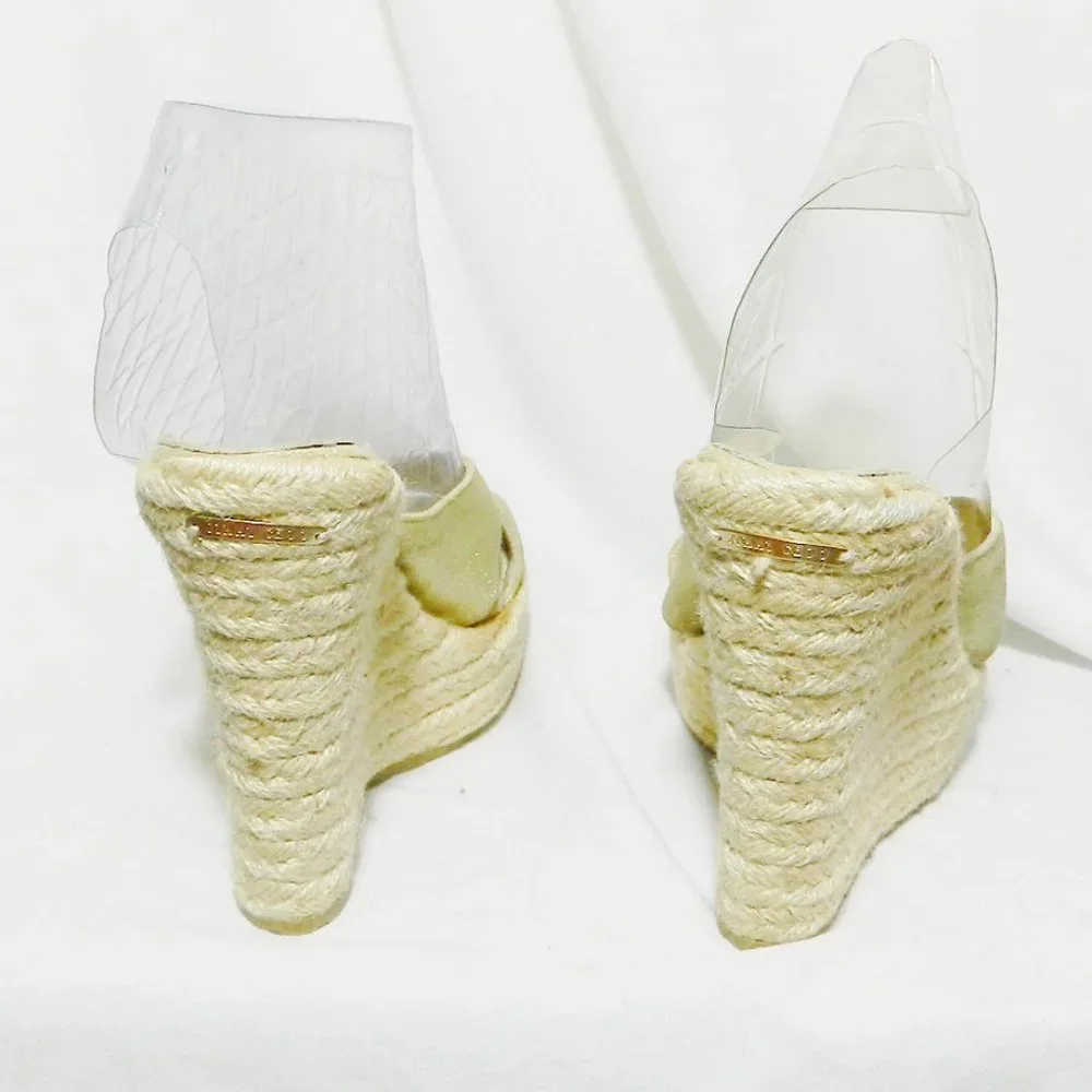 Jimmy Choo Shimmery Espadrille Slides Eu 39